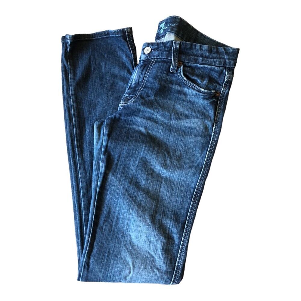 7 for All Mankind Retro Kate Straight Leg Flared Jean, Medium Blue Wash, 28